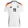 Officiële Voetbalshirt Duitsland Sane 19 Thuis EK 2024 - Heren